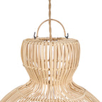 Suspension en rotin naturel tressé silhouette cloche – Ø57 cm