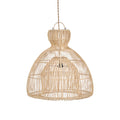 Suspension rotin naturel forme sablier ajourée – Ø50 cm