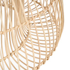 Suspension rotin naturel forme sablier ajourée – Ø50 cm