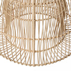 Suspension rotin naturel forme sablier ajourée – Ø50 cm