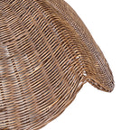 Suspension rotin noyer foncé dôme ondulé – Ø103 cm