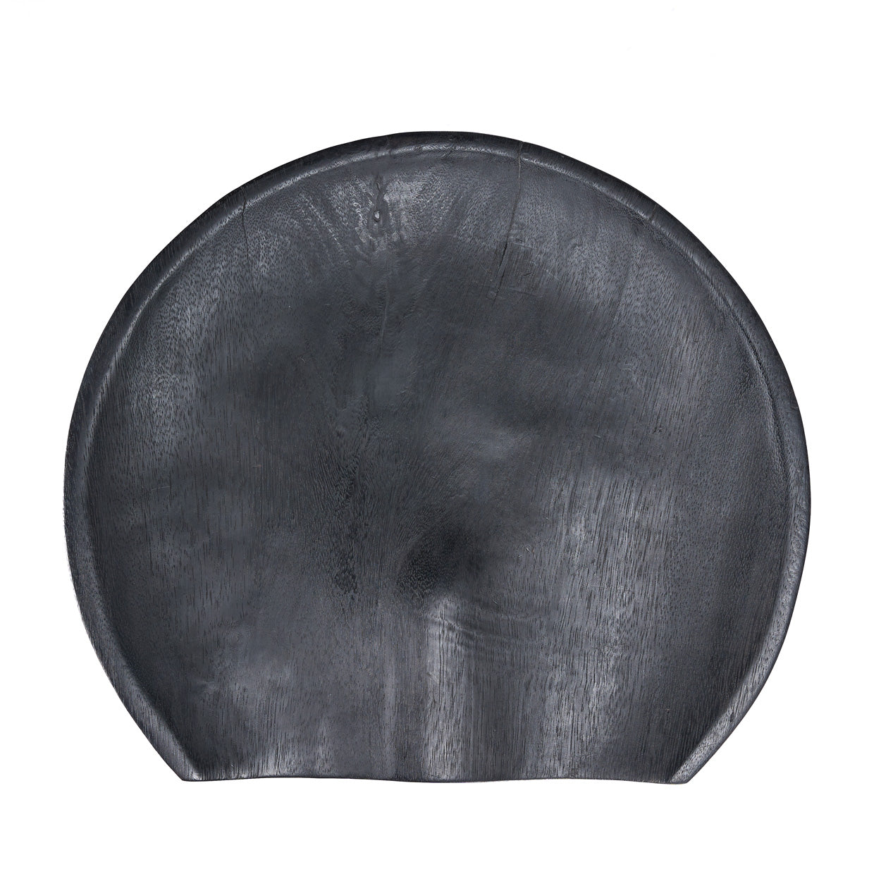 Tabouret bar noir en manguier assise ronde - H75 cm