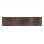 Banc en bois massif brun foncé ondulé pour salon – 155x35 cm