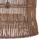 Suspension bambou tressé brun lampe de salon – Ø60 cm