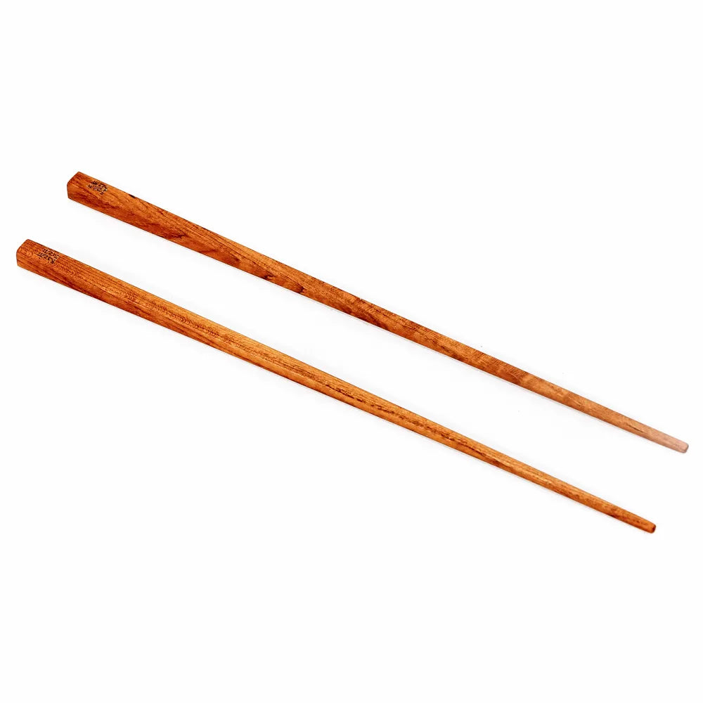 Baguettes réutilisables en bois de teck naturel