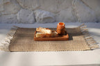 Coquetier en racine de teck naturel 5 cm artisanal