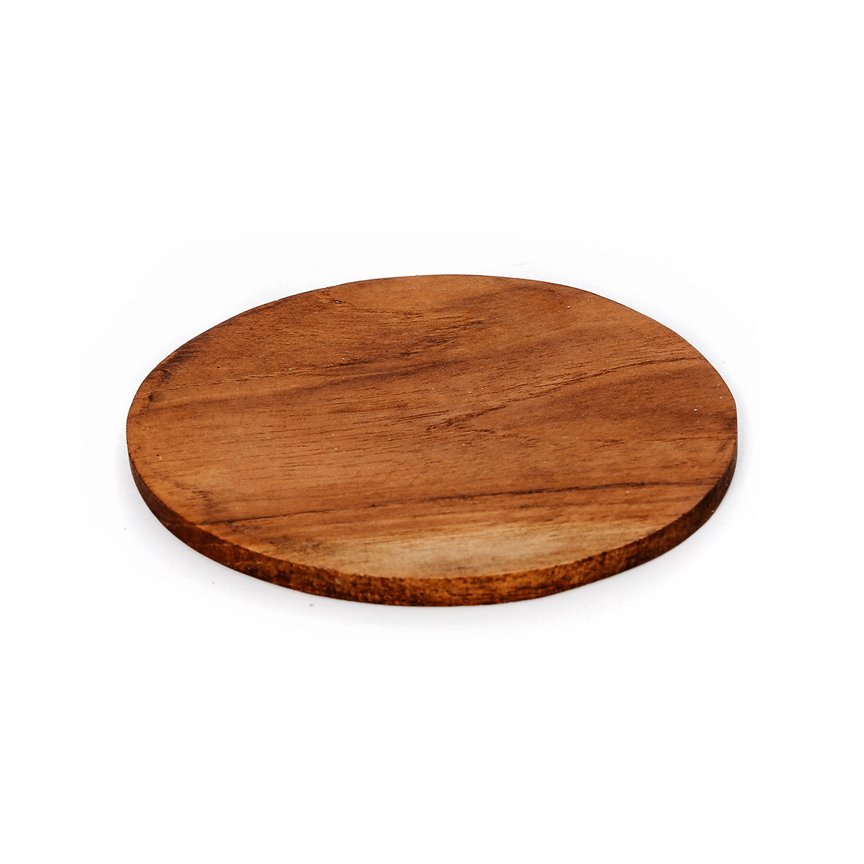 Dessous de verre bois de teck naturel – Ø10 cm