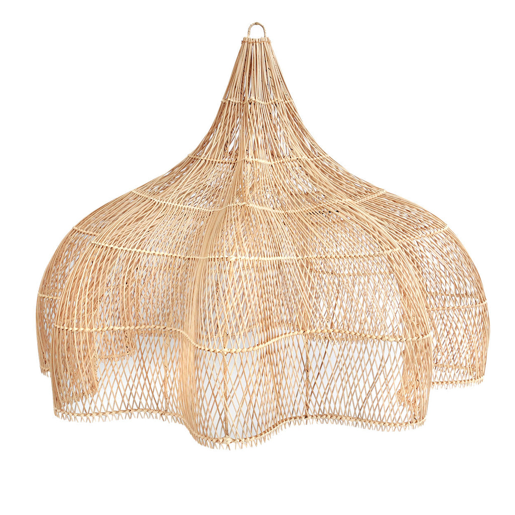 Suspension XXL en rotin naturel tressé ajouré – 150x100 cm