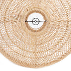 Suspension ovale en rotin naturel ajouré – Ø40 cm