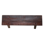 Banc en bois recyclé brun au look industriel rustique – 85x20 cm