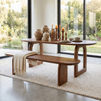 Banc en bois de manguier brun pour salle à manger – 180x35 cm