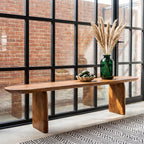 Banc en bois de manguier brun pour salle à manger – 180x35 cm