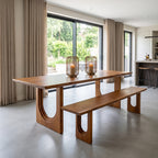 Banc salle à manger bois manguier bords arrondis – 180x35 cm