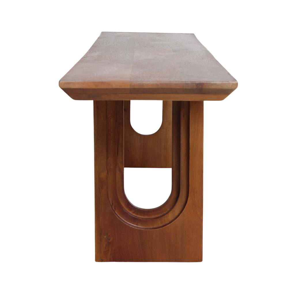 Banc en bois de manguier brun angles arrondis salle à manger – 180 cm