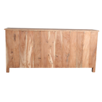 Buffet en bois recyclé brun avec 4 portes métal noir – 172x39 cm