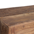 Buffet bois recyclé 2 portes et tiroirs chaleur salon – 120x38 cm