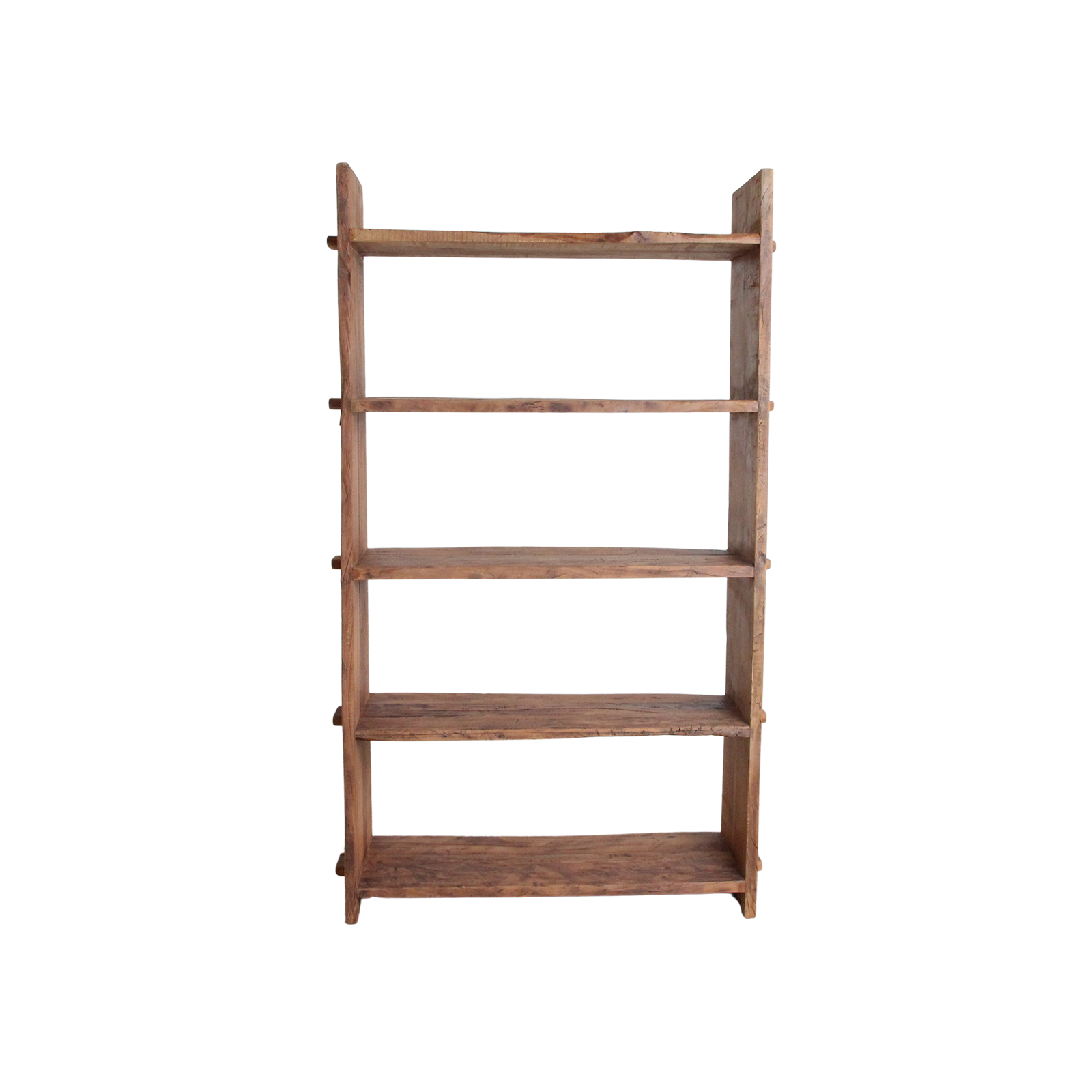 Étagère en bois recyclé marron à montants épais – 100x37 cm