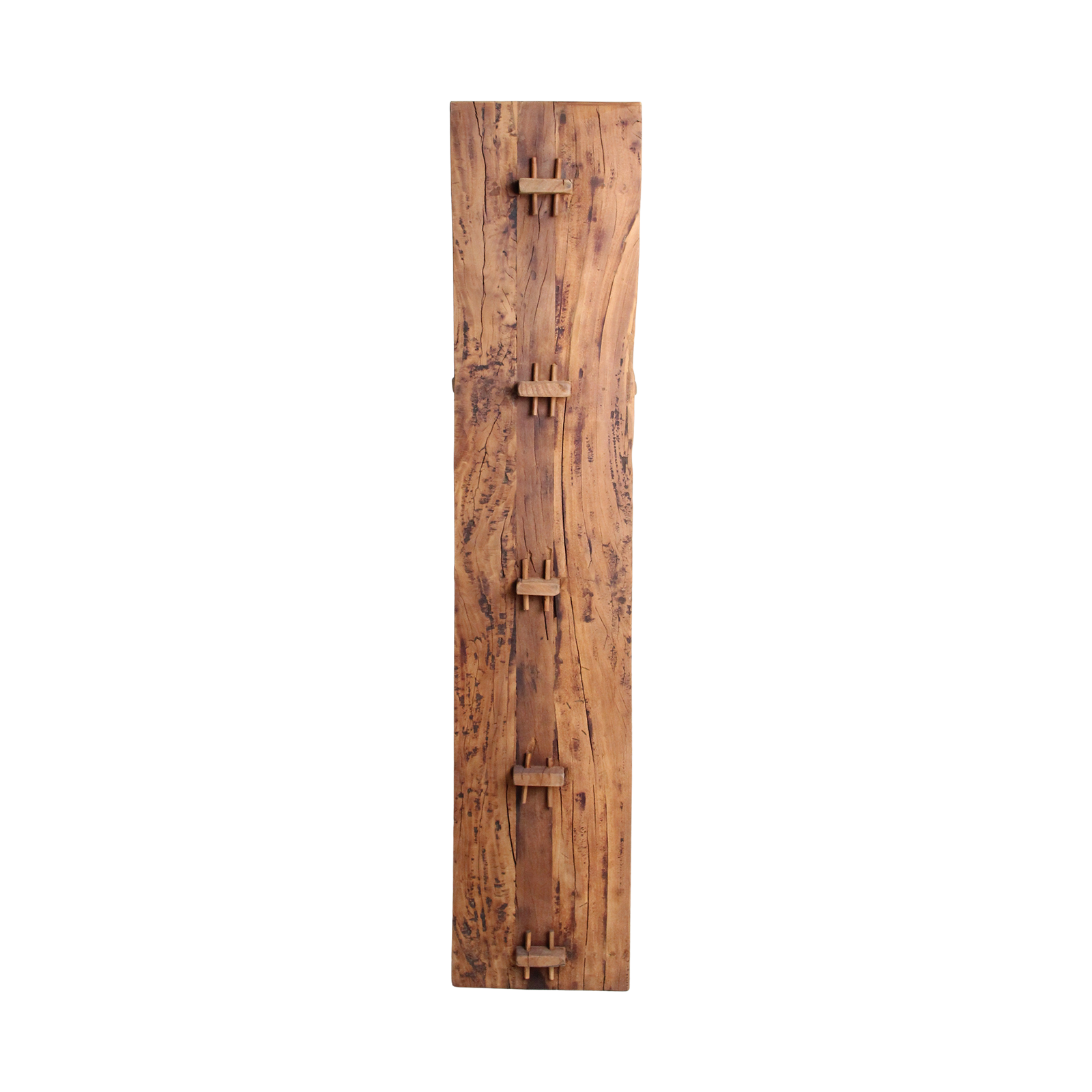 Étagère en bois recyclé marron à montants épais – 100x37 cm