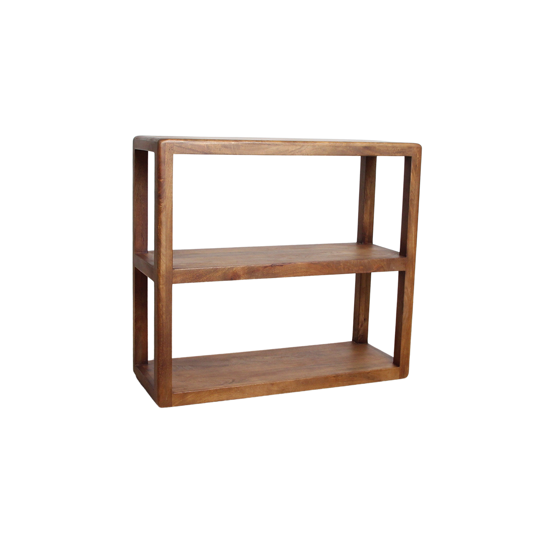 Étagère en bois de manguier brun aux bords arrondis – 100x38 cm
