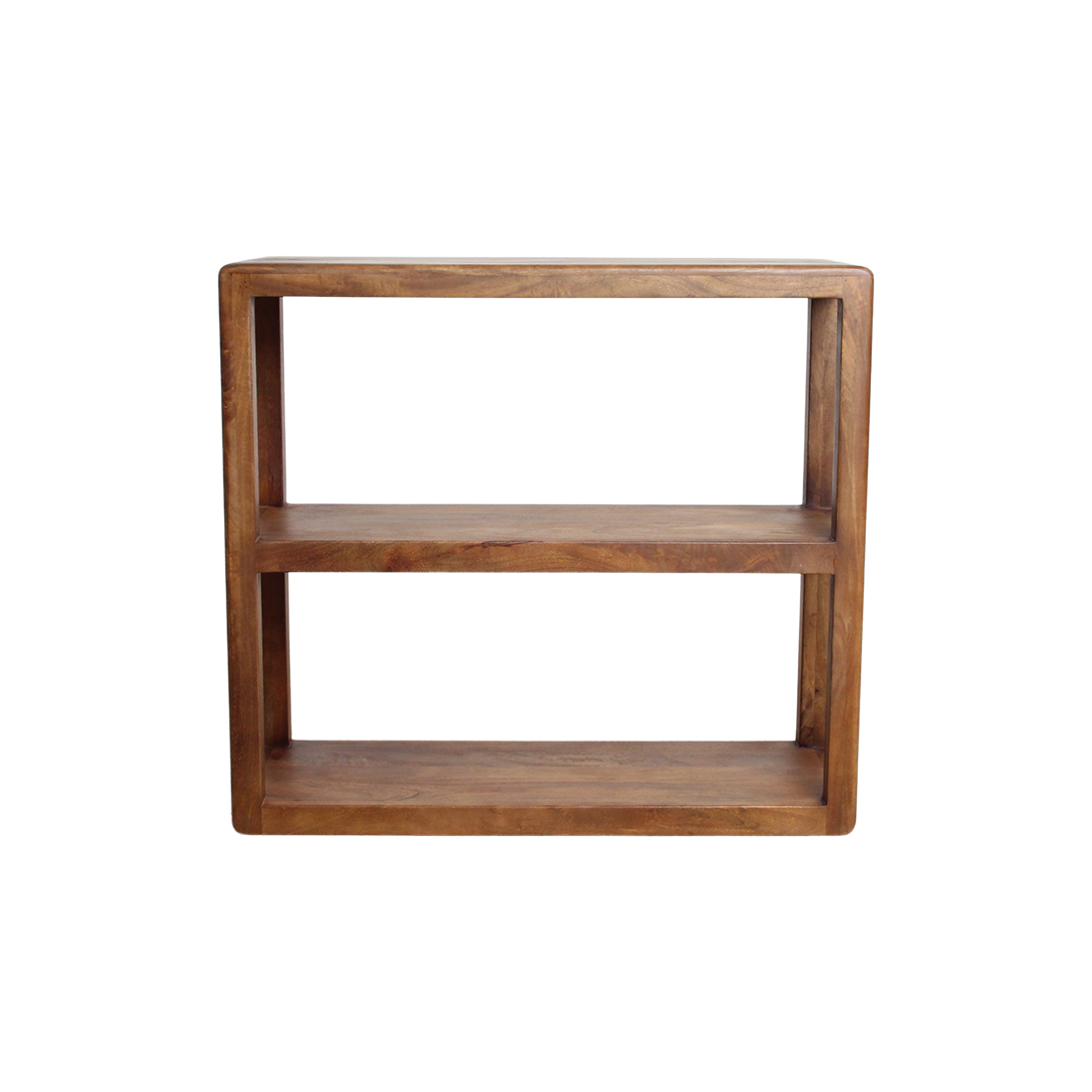 Étagère en bois de manguier brun aux bords arrondis – 100x38 cm