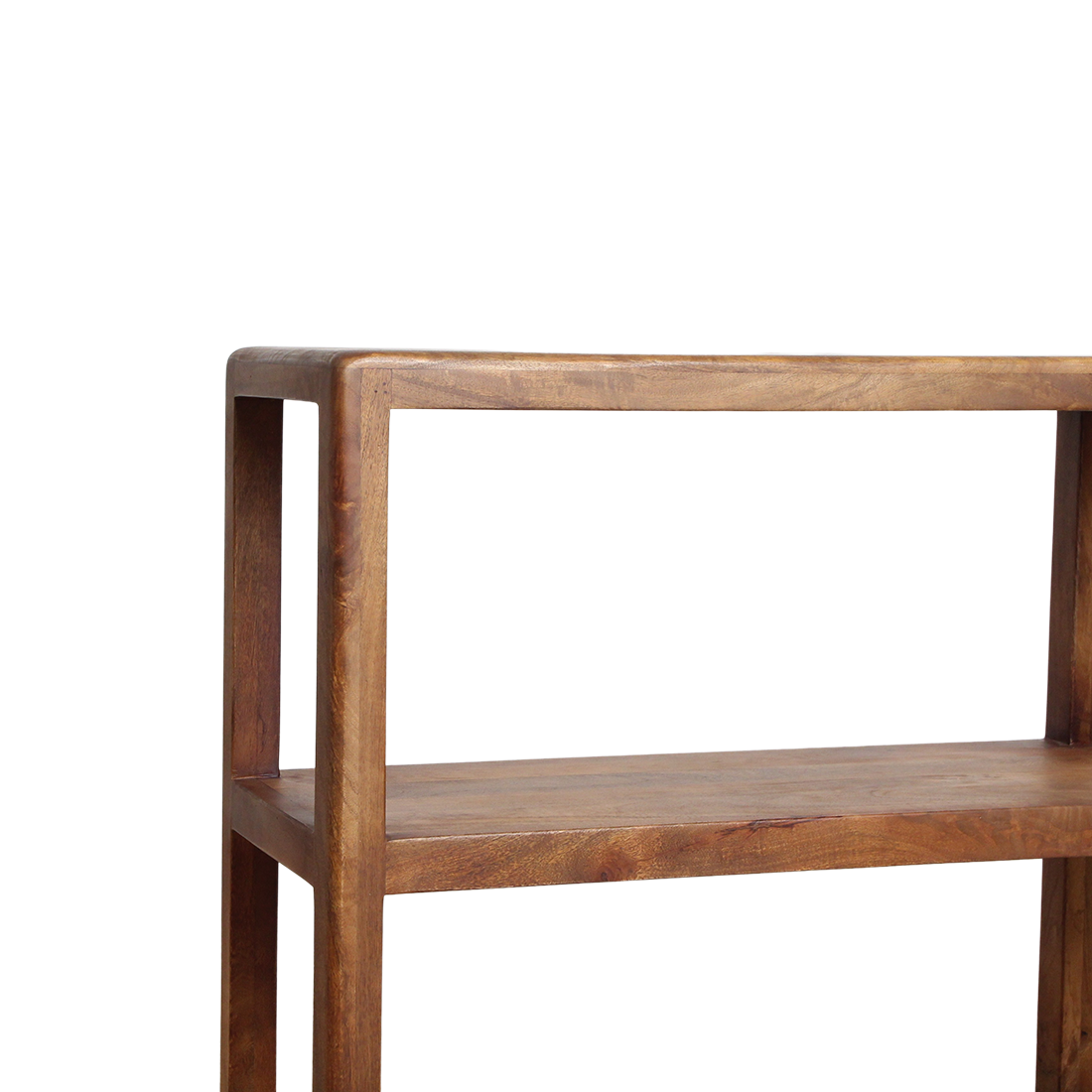Étagère en bois de manguier brun aux bords arrondis – 100x38 cm