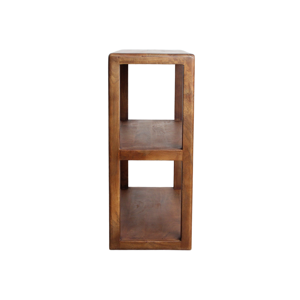 Étagère en bois de manguier brun aux bords arrondis – 100x38 cm