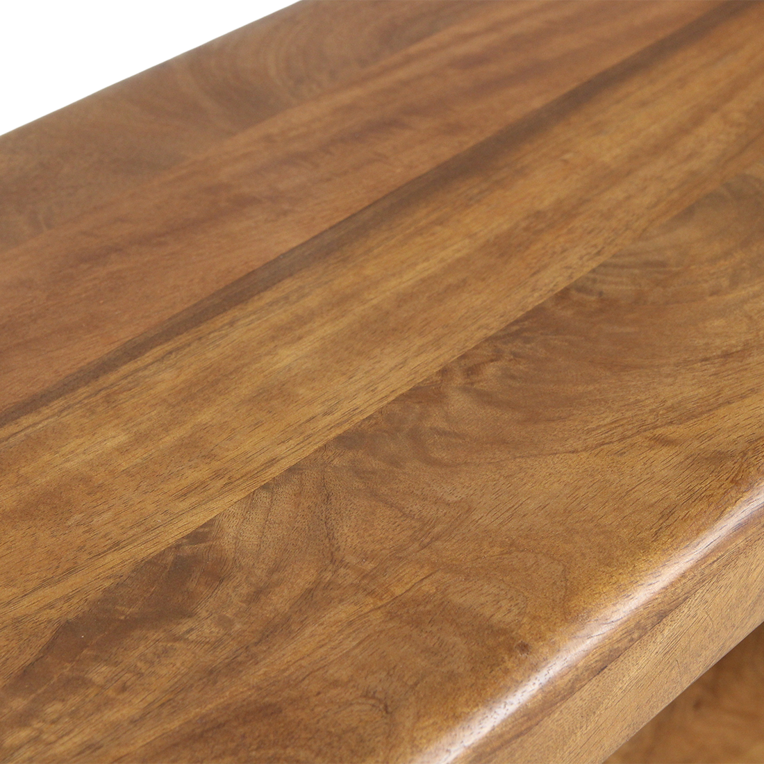 Étagère en bois de manguier brun aux bords arrondis – 100x38 cm