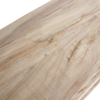 Étagère à chaussures en bois recyclé finition blanchie pour entrée – 90x35 cm