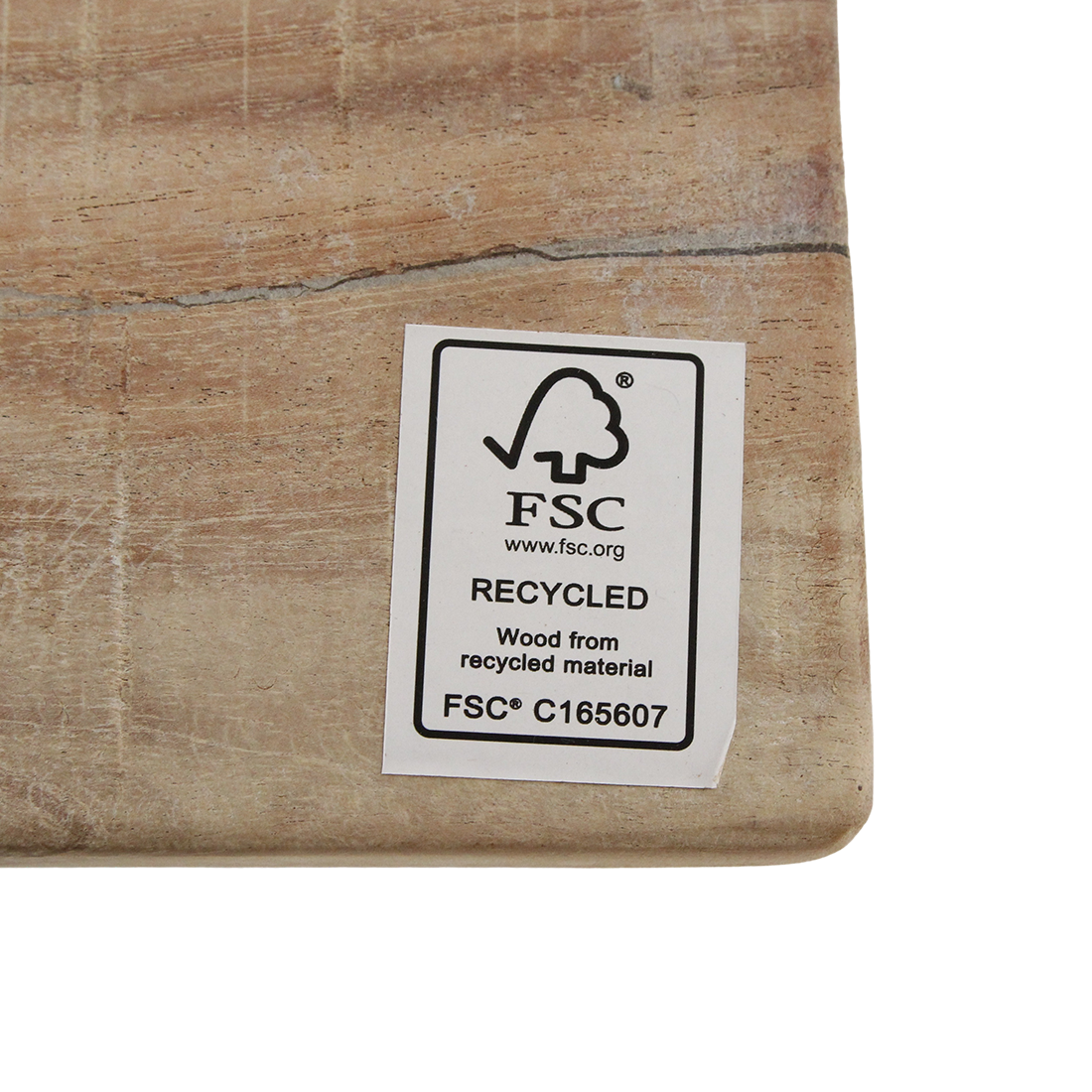 Étagère à chaussures en bois recyclé finition blanchie pour entrée – 90x35 cm