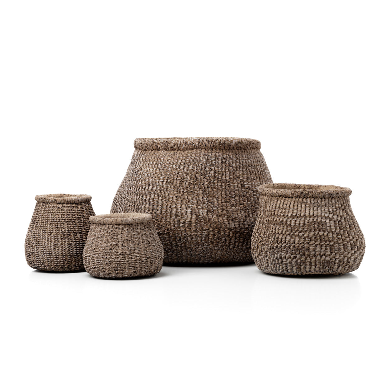 Cache-pot en béton brun artisanal pour intérieur et extérieur
