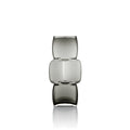 Vase décoratif en verre fumé forme totem gris foncé – H27 cm