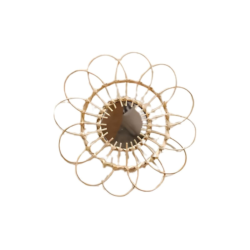 Miroir rotin bambou