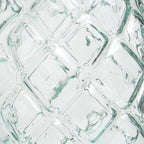 Verre à ananas en verre recyclé – Bleu profond – H15 cm