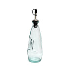 Bouteille en verre transparent bouchon métal pour huile d’olive – H23 cm