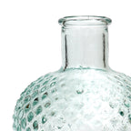 Vase décoratif en verre recyclé motif losange – H22 cm