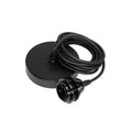 Suspension noire minimaliste en câble tressé circulaire – 250 cm