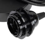 Suspension noire minimaliste en câble tressé circulaire – 250 cm