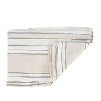Nappe rectangulaire en lin à rayures noir et blanc – 150x300 cm