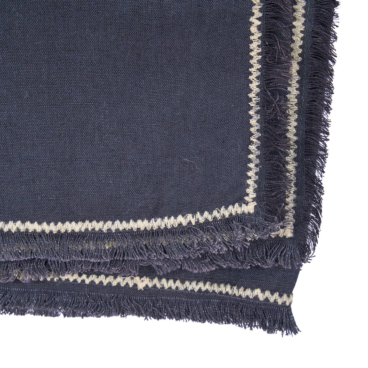 Nappe rectangulaire en lin noir naturel pour salle à manger – 150x250 cm