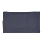 Nappe en lin bleu marine à franges artisanales – 150x300 cm