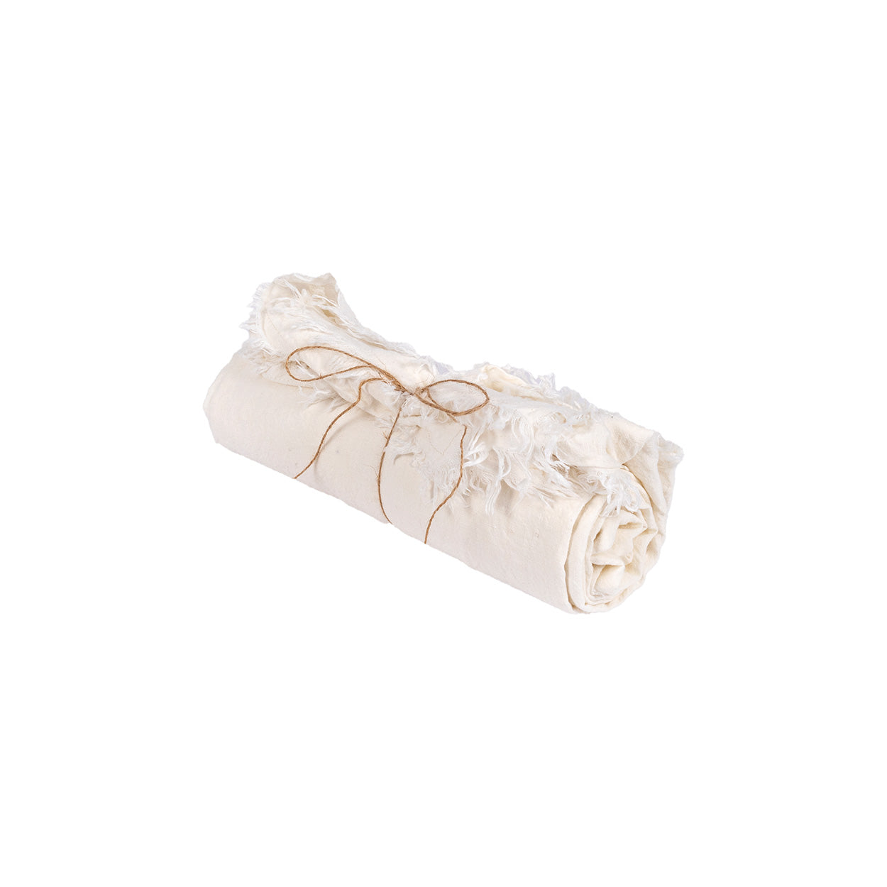 Nappe en lin blanc carré - 150x150 cm