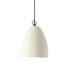 Suspension cloche en papier mâché blanc cassé – Ø30 cm