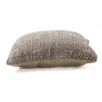 Housse de coussin en lin texturé noir naturel quadrillé 50x50 cm