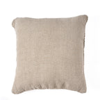 Housse de coussin en lin texturé noir naturel quadrillé 50x50 cm