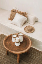Table basse en bois massif de Munggur naturel 70x70 cm