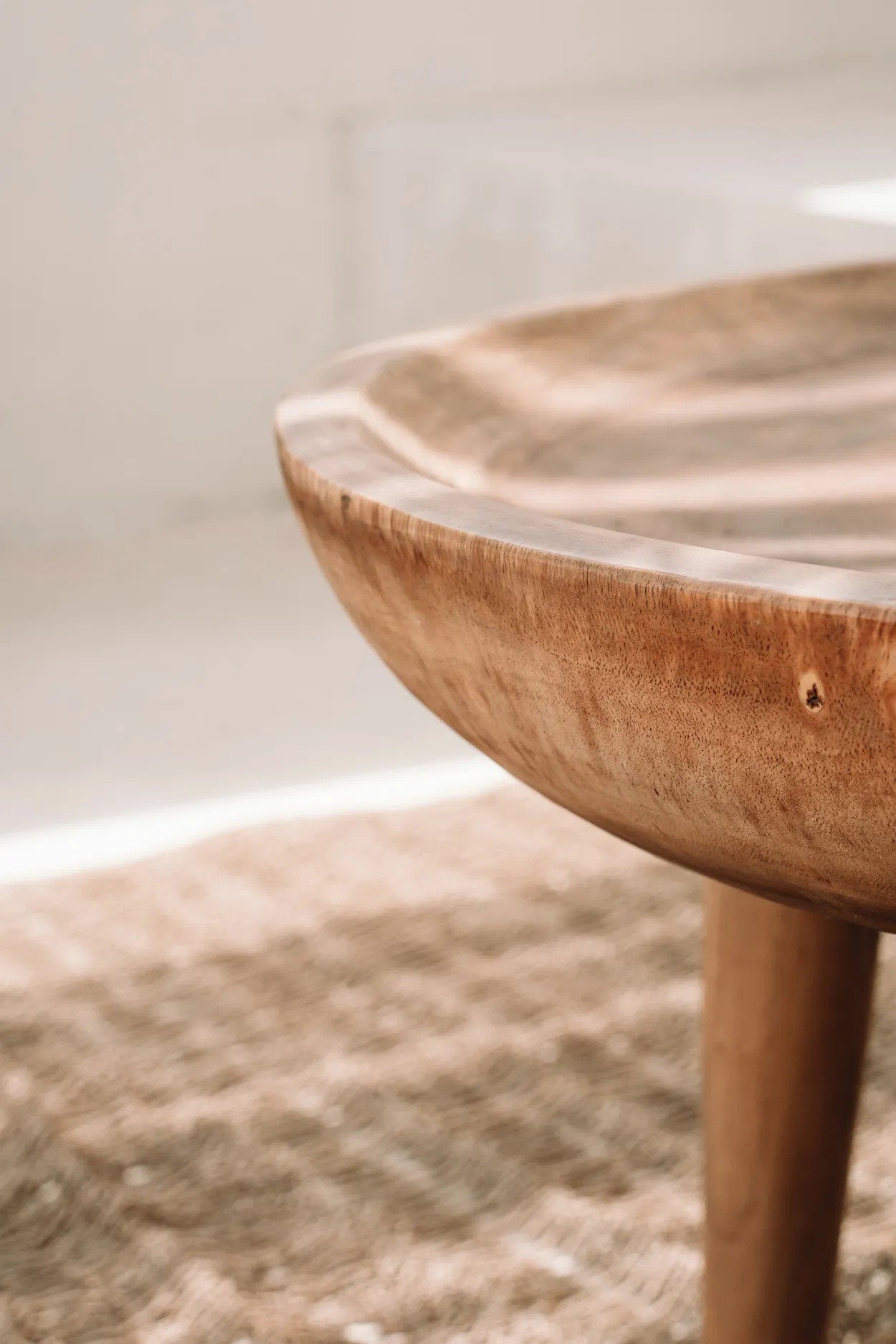 Table basse en bois massif de Munggur naturel 70x70 cm