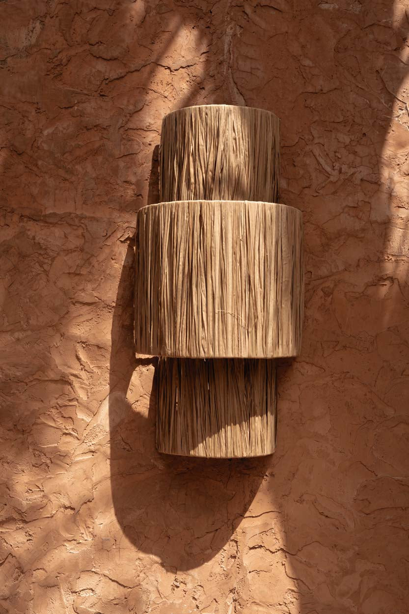 Applique murale en sisal naturel 60 cm fait main