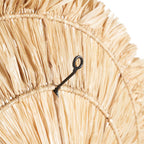 Suspension murale ronde en sisal naturel avec franges concentriques – Ø60 cm