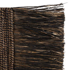 Décoration murale en fibres naturelles noires 87x74 cm