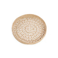 Plateau mural rond en coquillages tressés – Blanc naturel – Ø42 cm